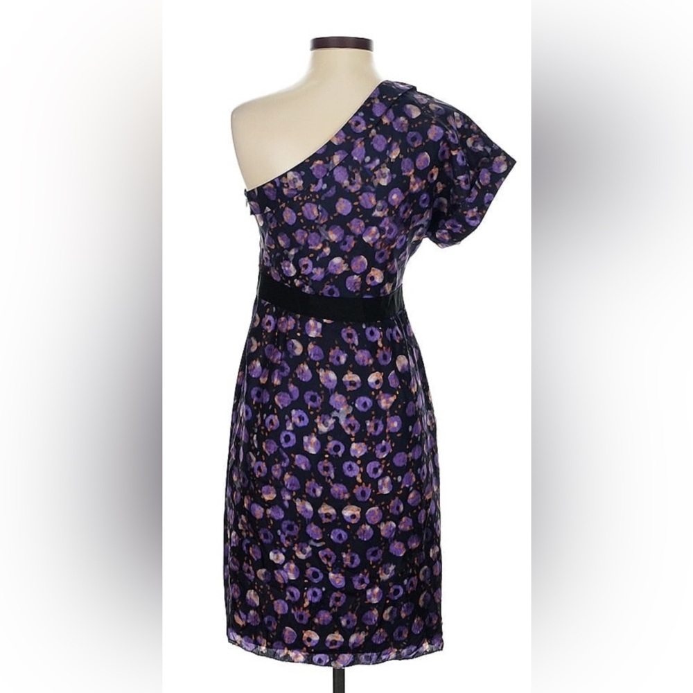 sachin and babi frenchie silk one shoulder dress